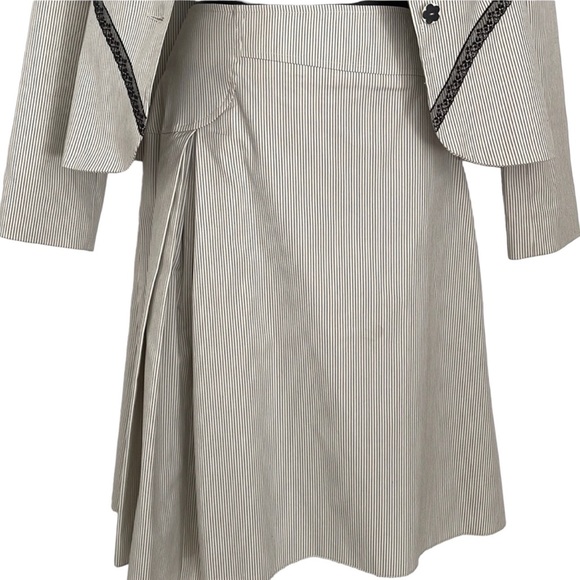 CARA LOTTI vintage jacket and skirt - black and cream, size S, VGC - Picture 6 of 16